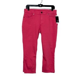 Kut from the Kloth Crop Skinny‎ Casual Pants Size 10 Honeysuckle Pink NEW